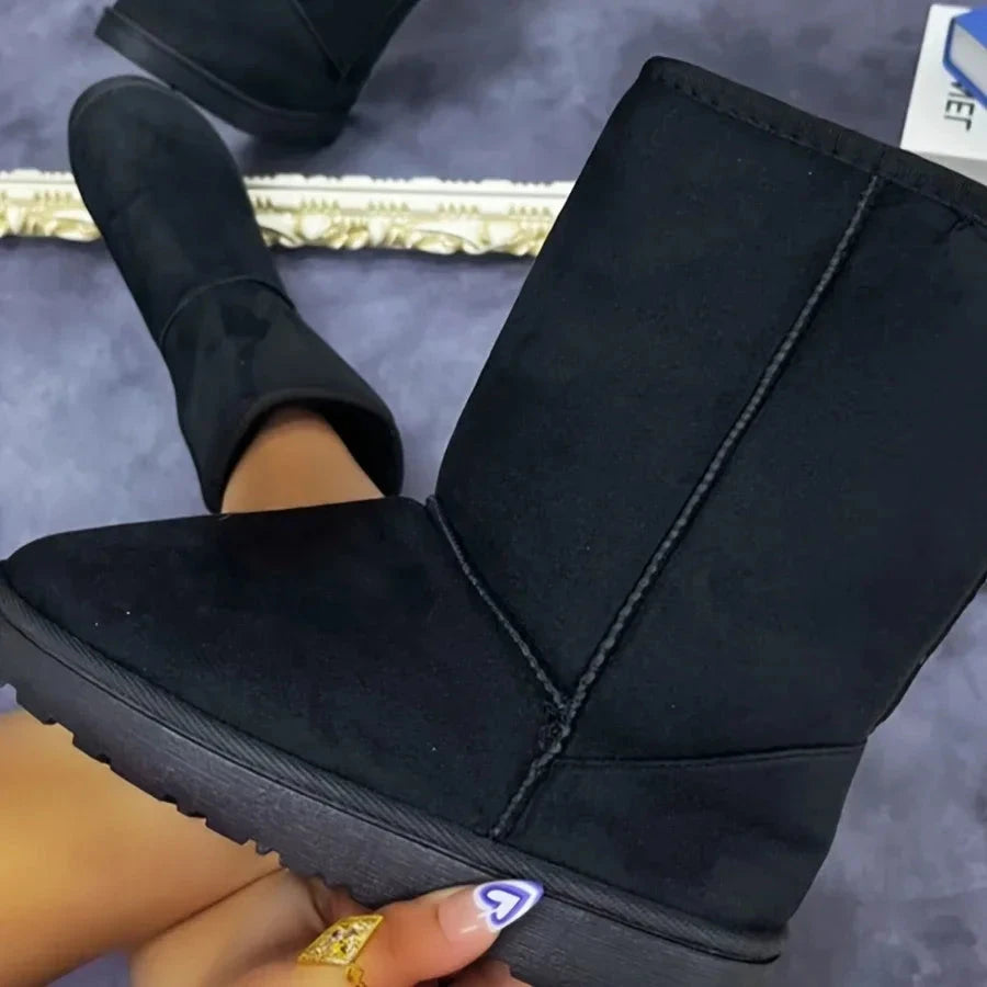 Corduroy Slip-On Winter Boots