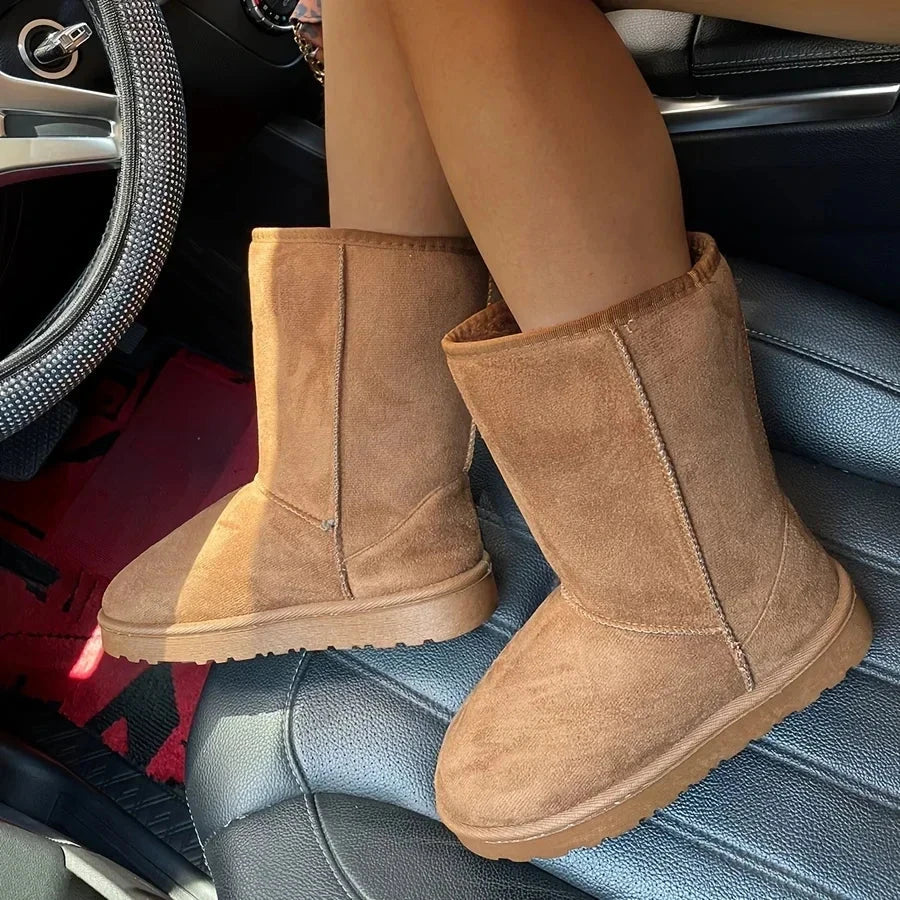 Corduroy Slip-On Winter Boots